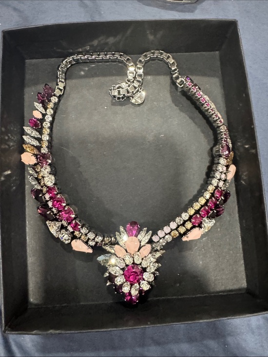 Swarovski Jewelry - Swarovski Pink and Purple Crystal Statement Necklace